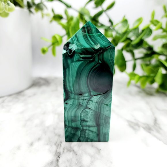 Malachite crystal point Congo - Picture 5 of 5